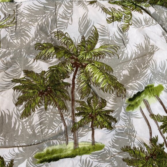 Puritan Mens Hawaiian Shirt XL Palm Tree Print Rayon Tropical Beachwear - Picture 5 of 7